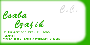 csaba czafik business card